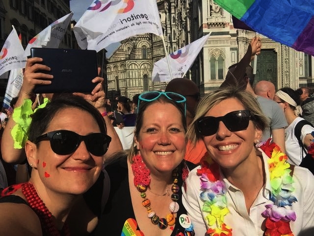 With my dear friends Liz and Alexandra in front of the Duomo.