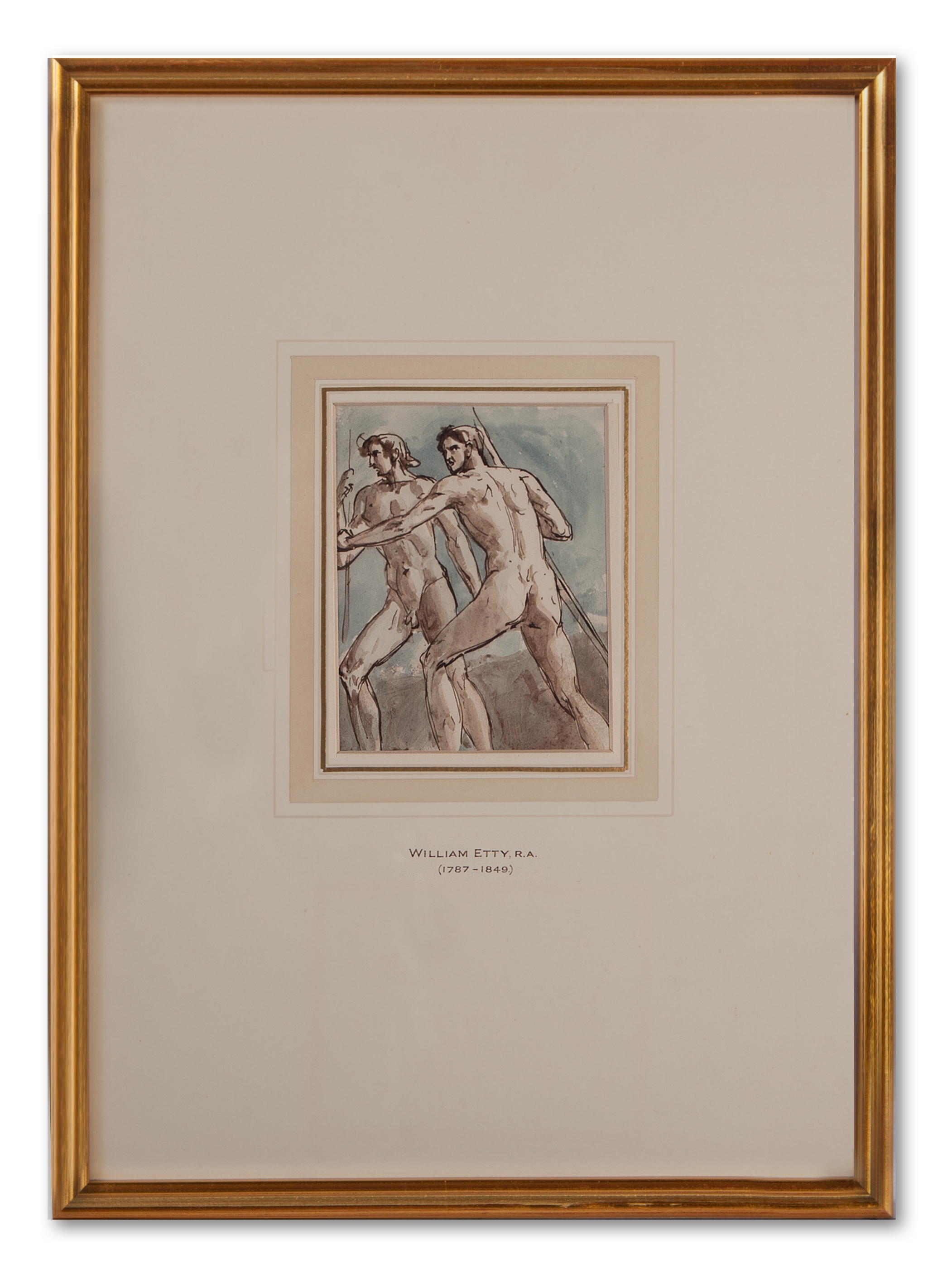 William Etty, R.A. (British 1787-1849), Two Warriors.