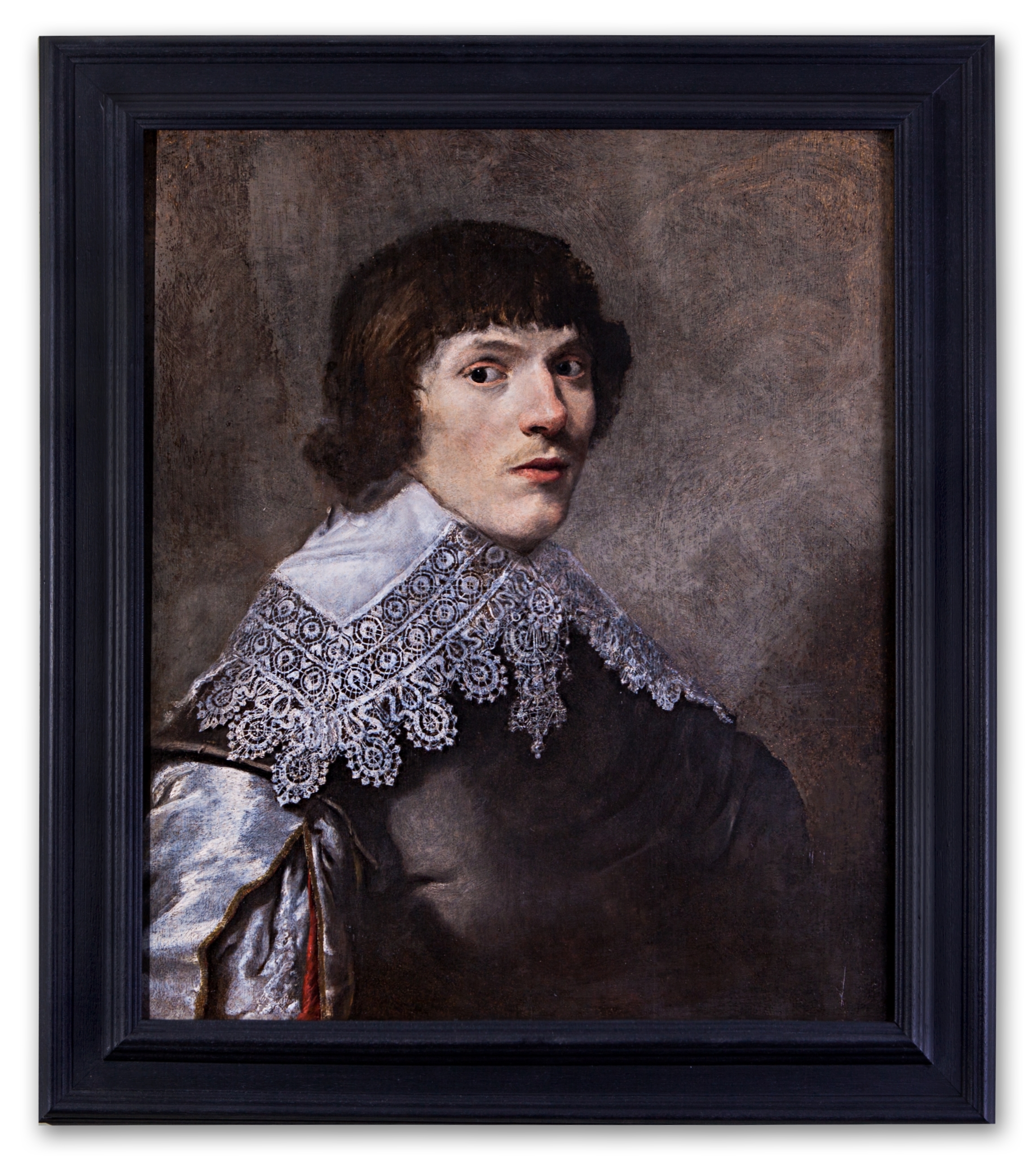 Dutch School, Portrait of Man in Black Coat and Lace Collar, c.1630.