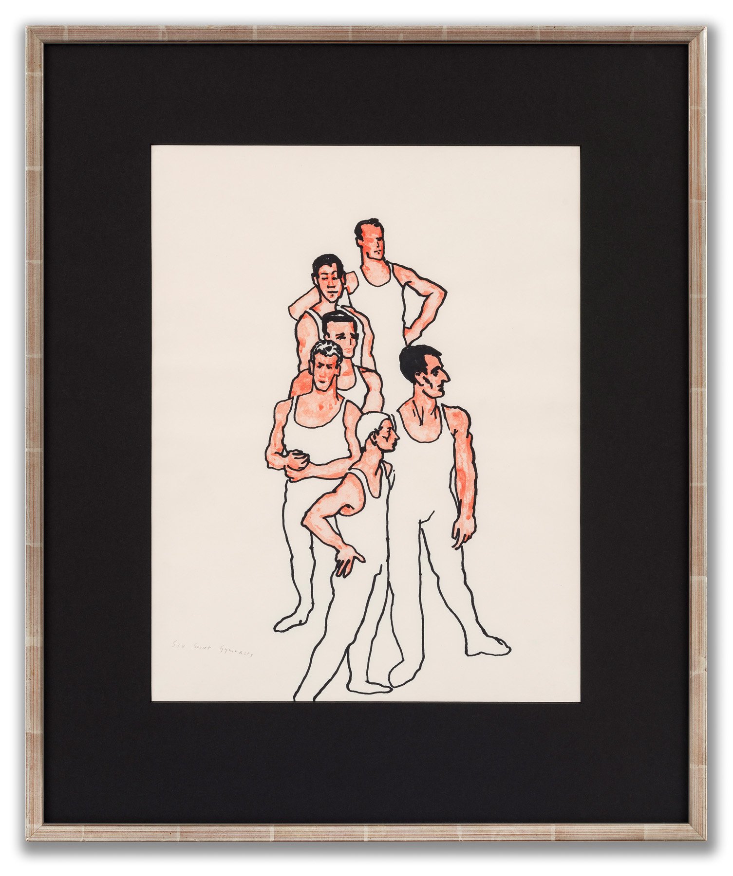 Patrick Procktor, R.A., (British 1936-2003), Six Soviet Gymnasts, c.1966