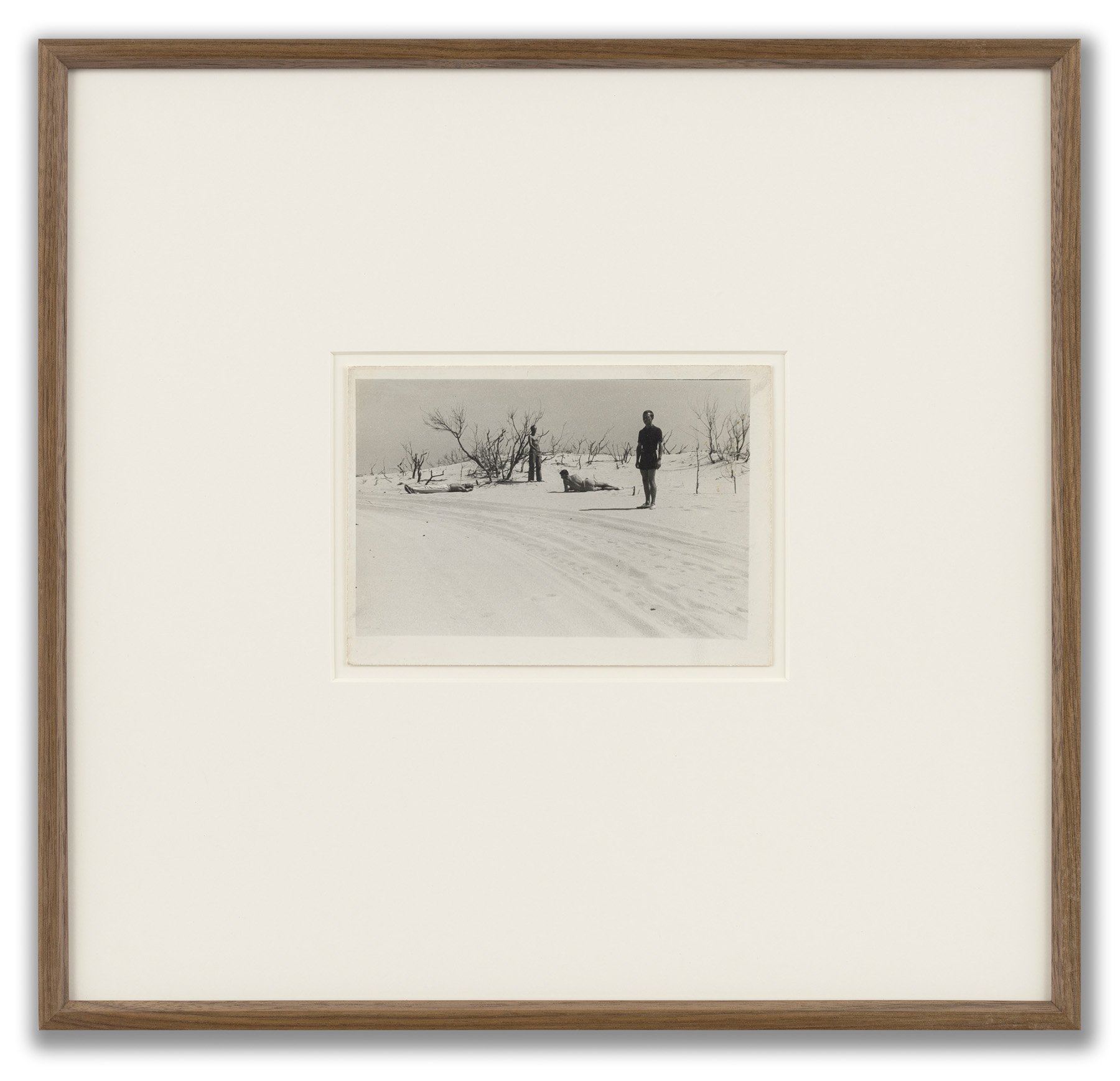 PaJaMa (Paul Cadmus, Jared French, Margaret French), George Tooker, Paul Cadmus, Monroe Wheeler, and George Platt Lynes on a Beach, c.1947