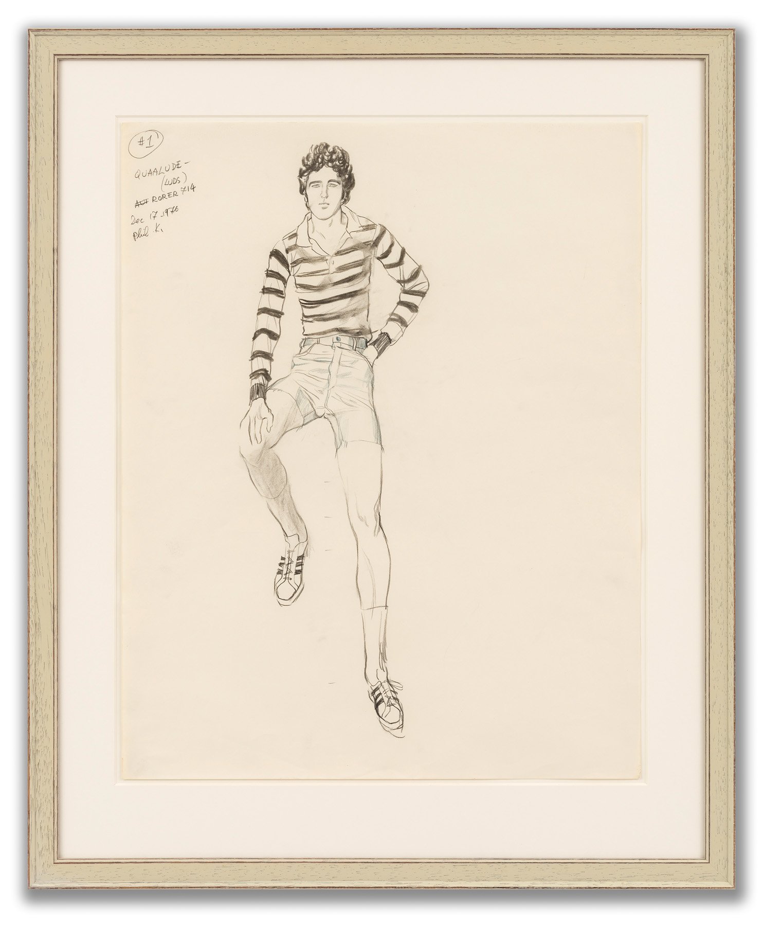 Brian Stonehouse, M.B.E., (British 1918-1998), Striped Shirt and Shorts, 1976