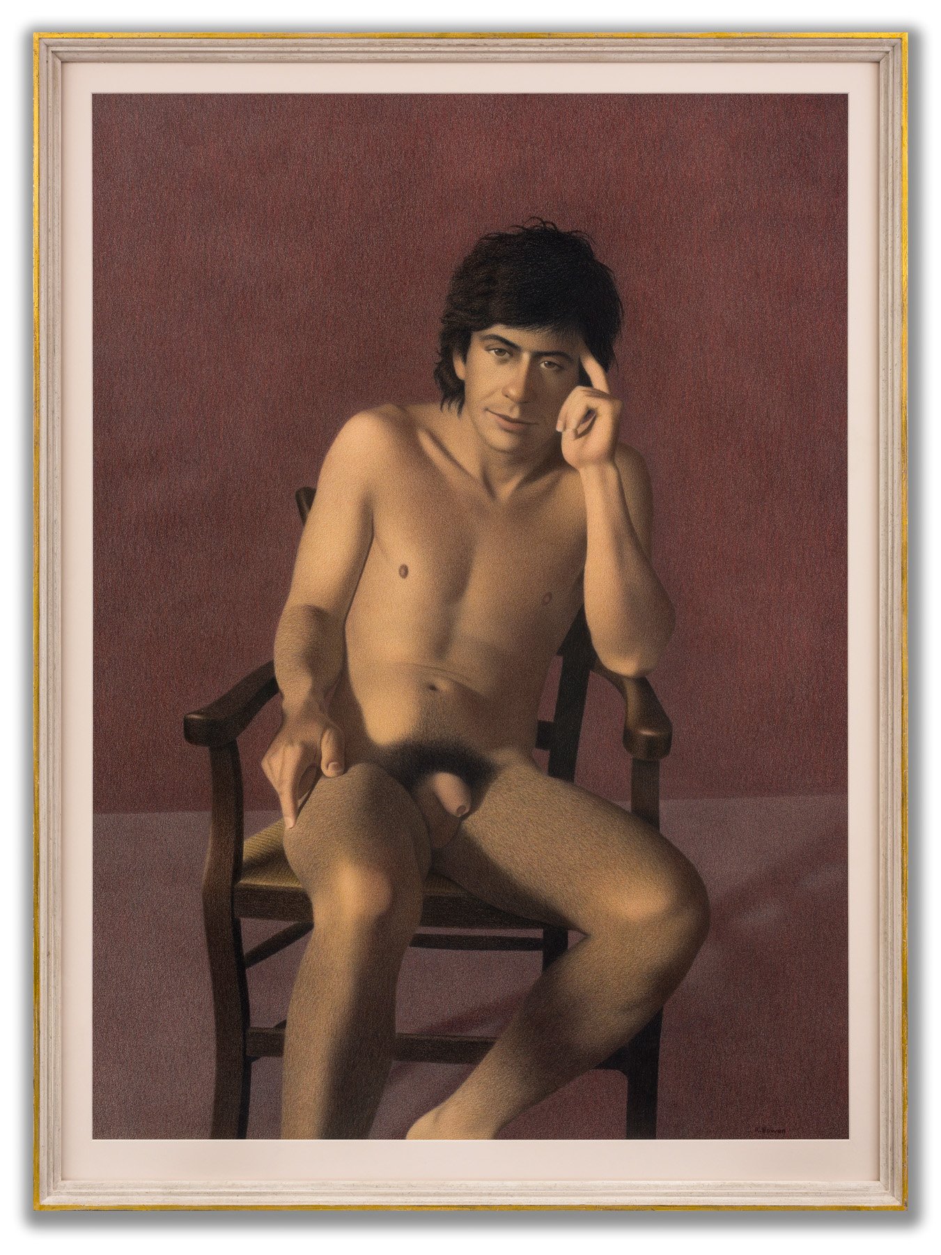 Ronald Bowen, (American b.1944), Jeune Homme nu Assis, 1981