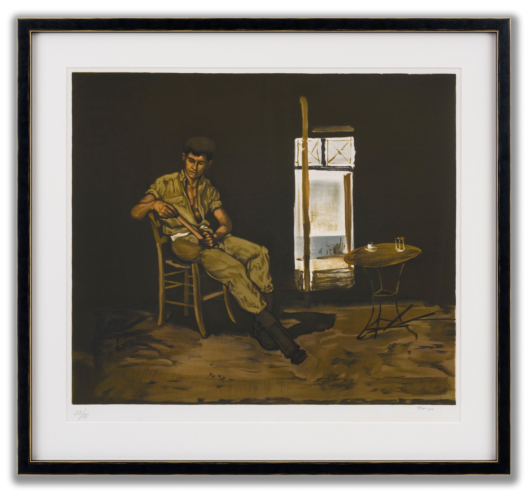 Yannis Tsarouchis, (Greek 1910-1989), Resting Soldier