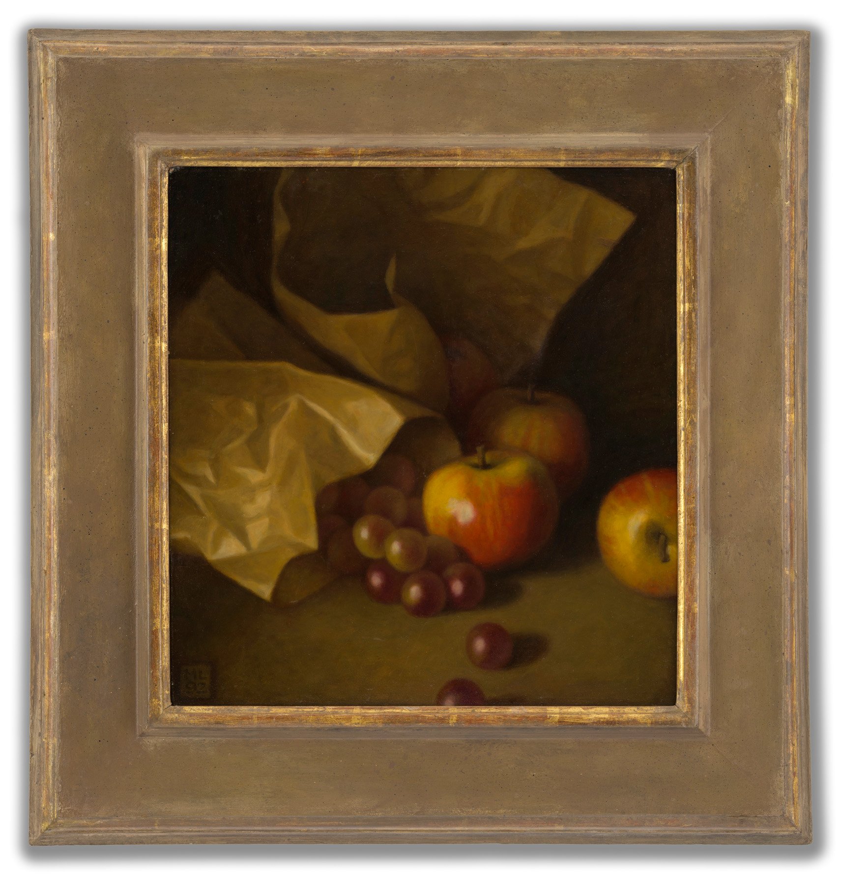 Michael Leonard, (British 1933-2023), Apples, Grapes, and Paper Bags, 1992