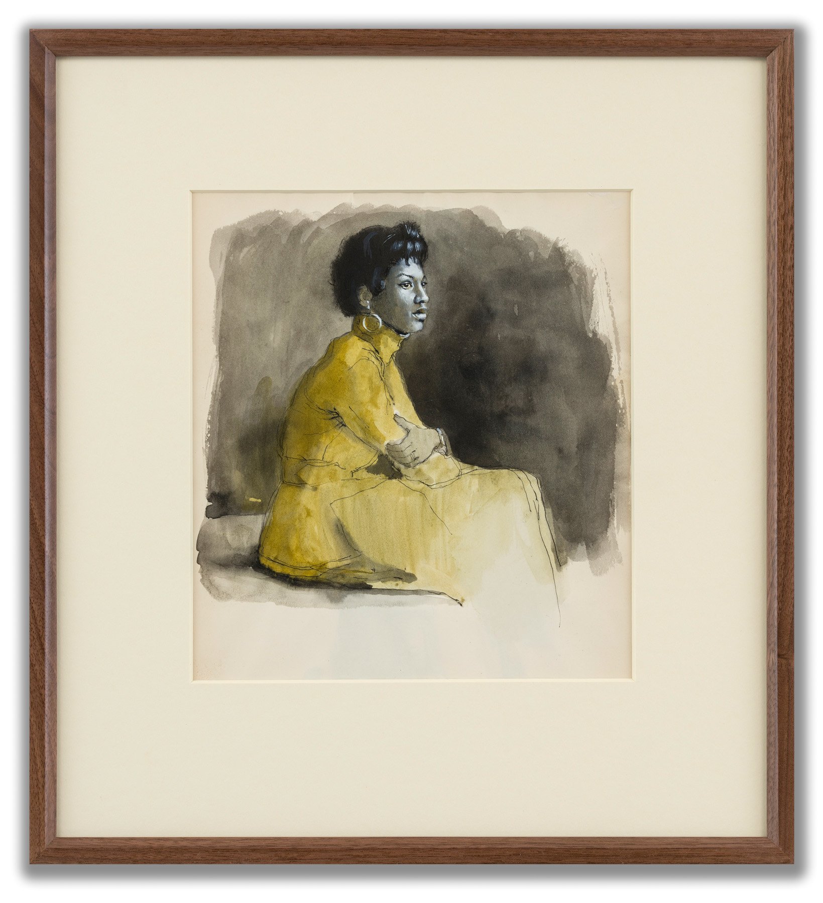 Michael Leonard, (British 1933-2023), Seated Figure in Yellow, c.1956-57