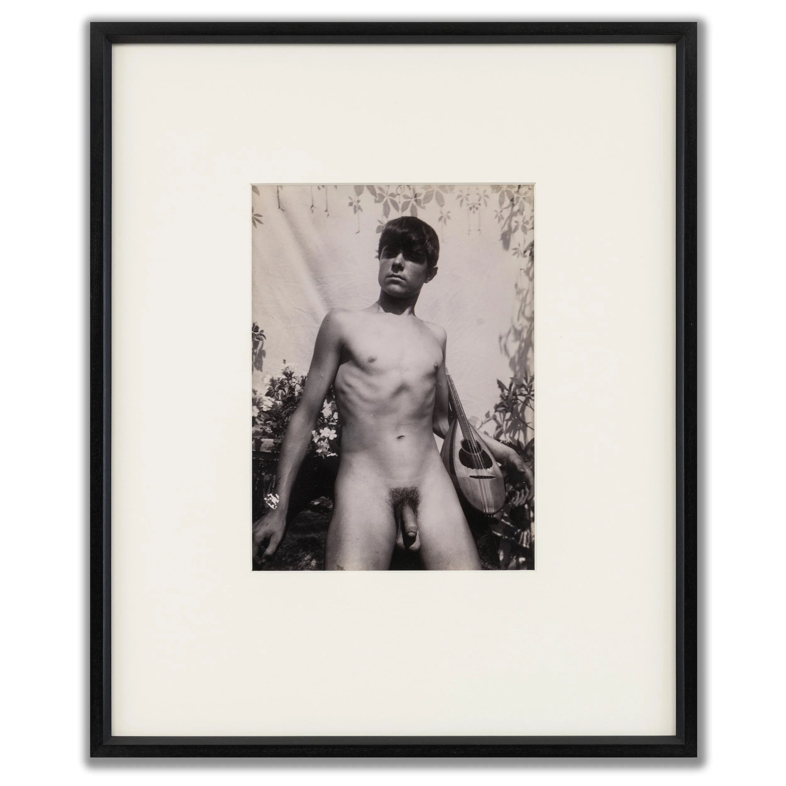 Wilhelm von Pluschow, 'Male Nude with Lute', c.1900