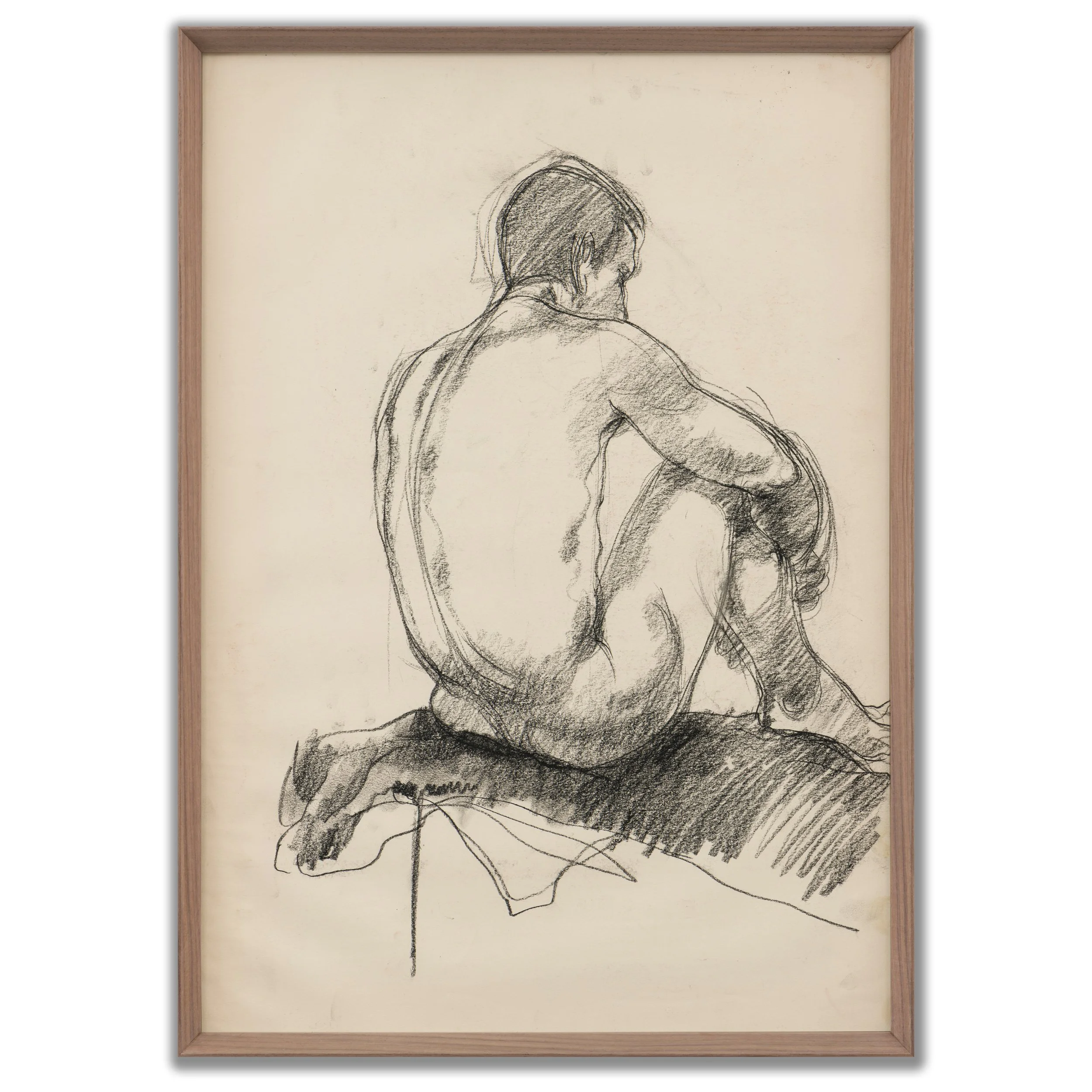 George Cayford 'Seated Nude (back view)', c.1980s