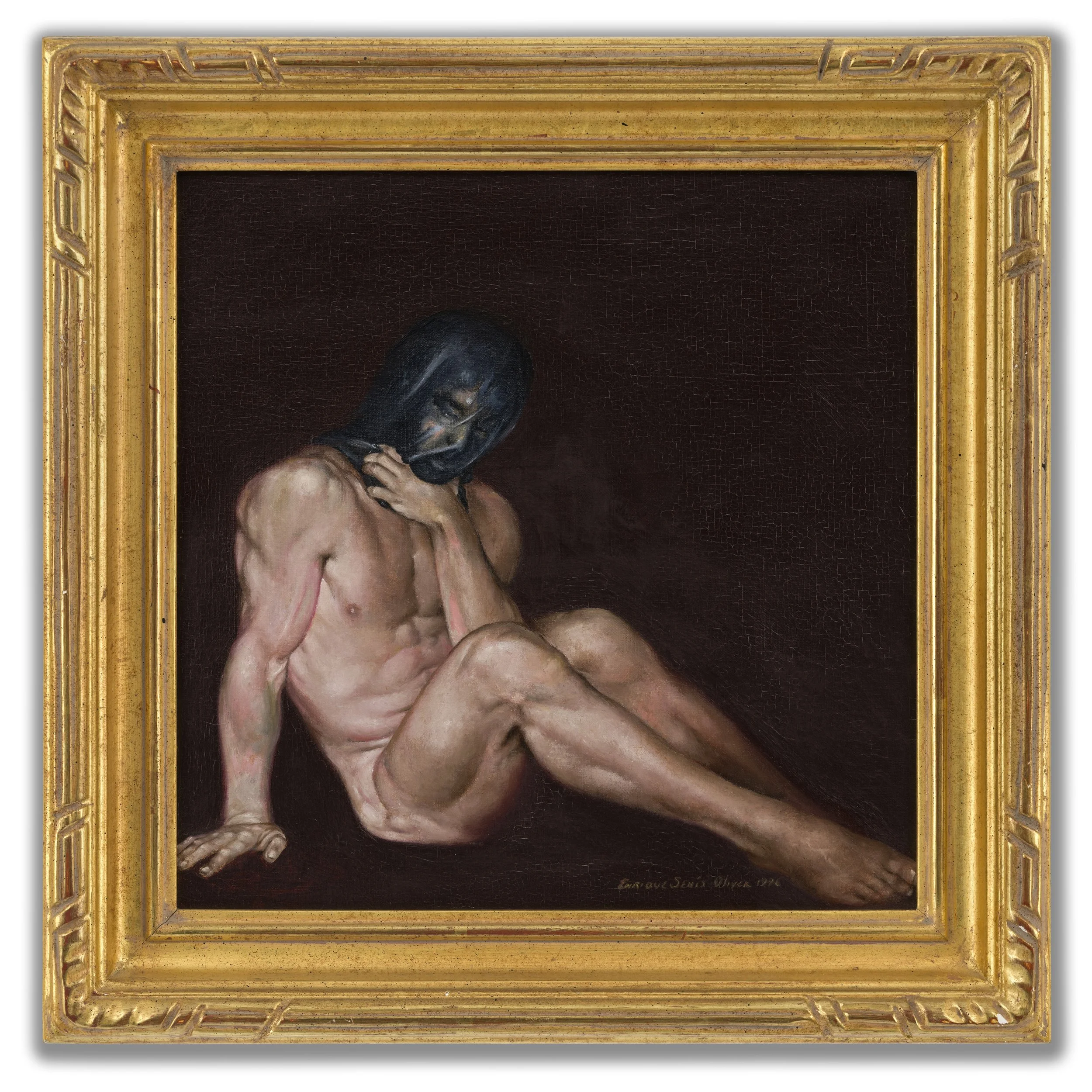 Enrique Senis-Oliver, 'Reclining Nude with Mantilla', 1976