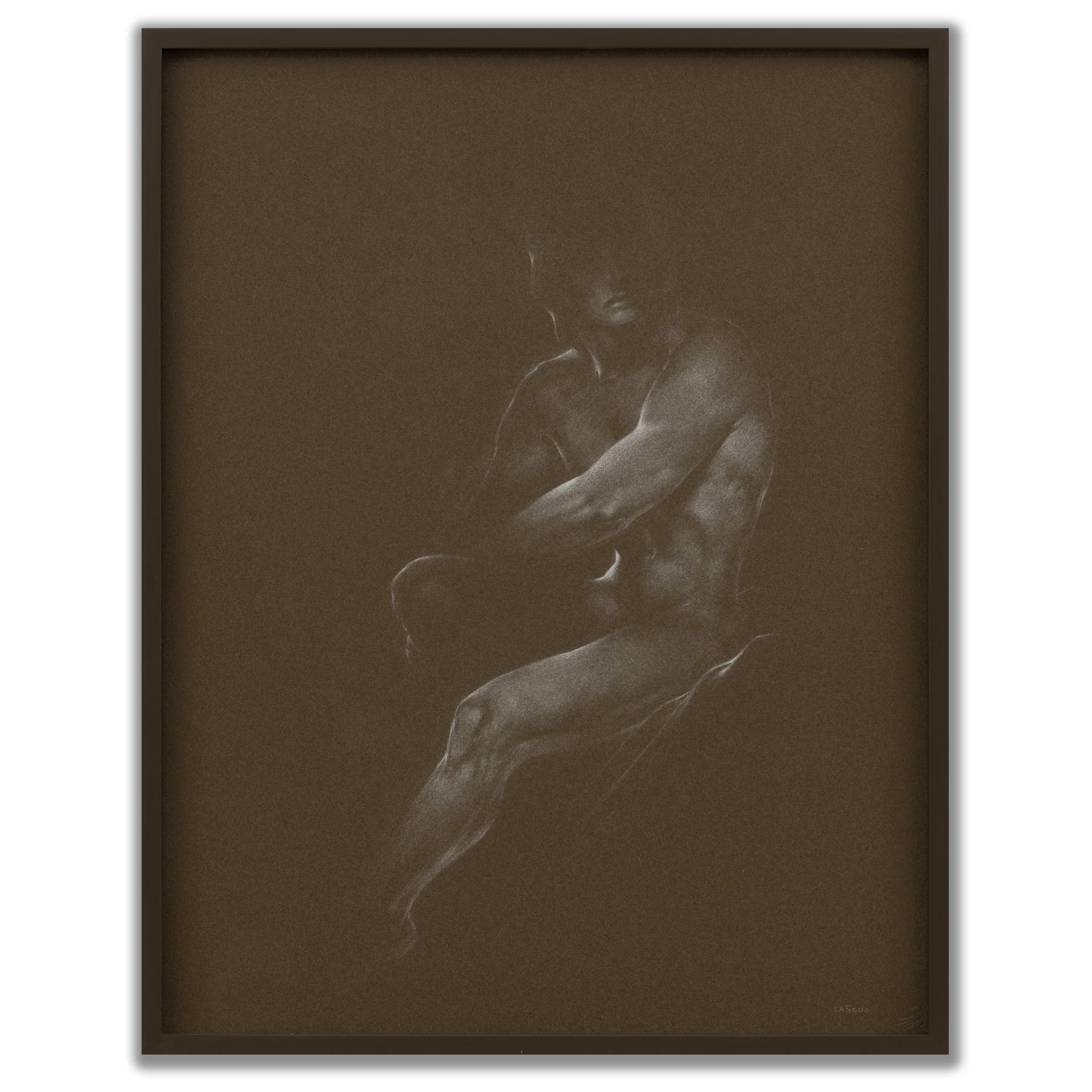 Alexander Cañedo, (Mexican/American 1902-1978), Seated Male Nude, c.1960s