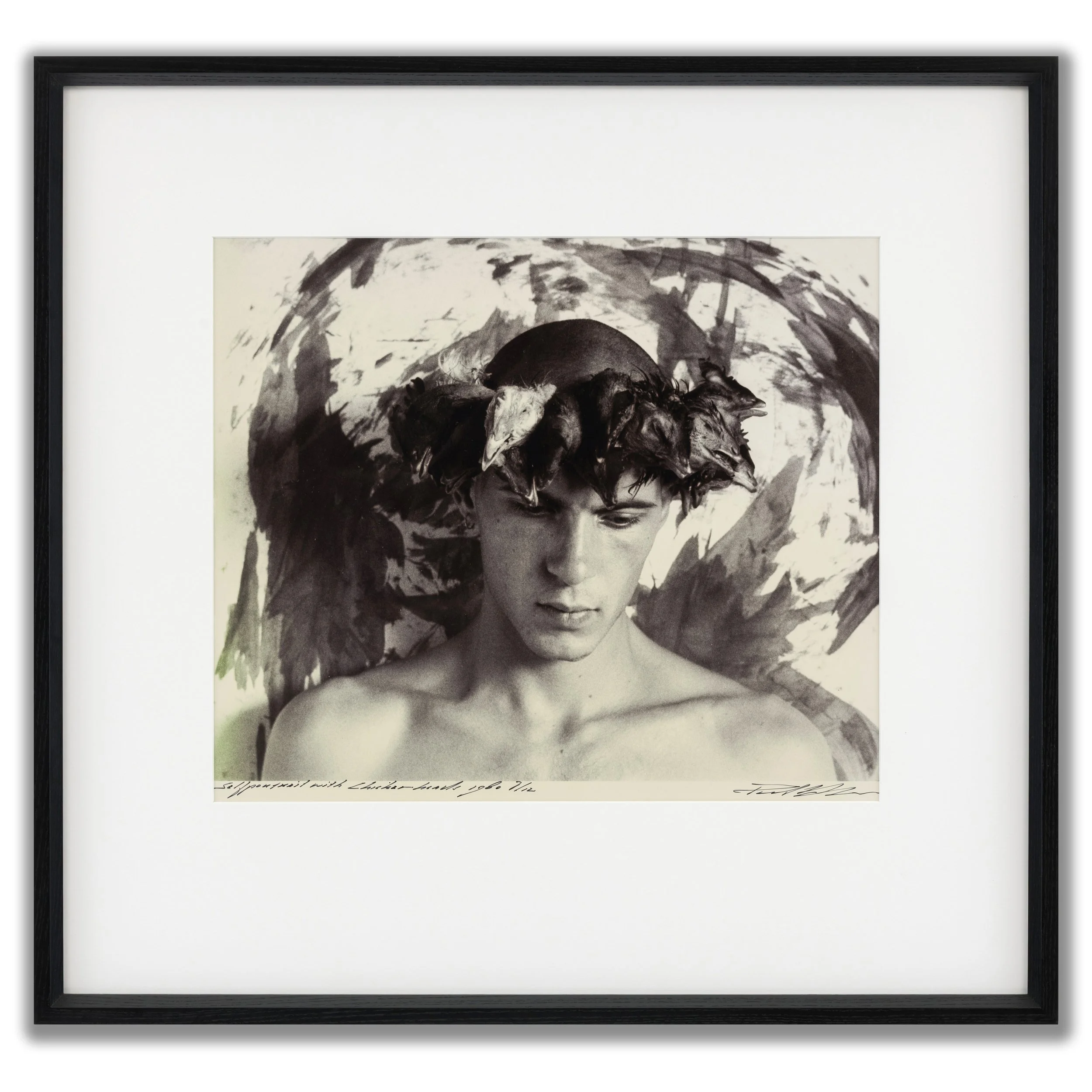 Paul Blanca, 'Self Portrait with Chicken Heads', 1980
