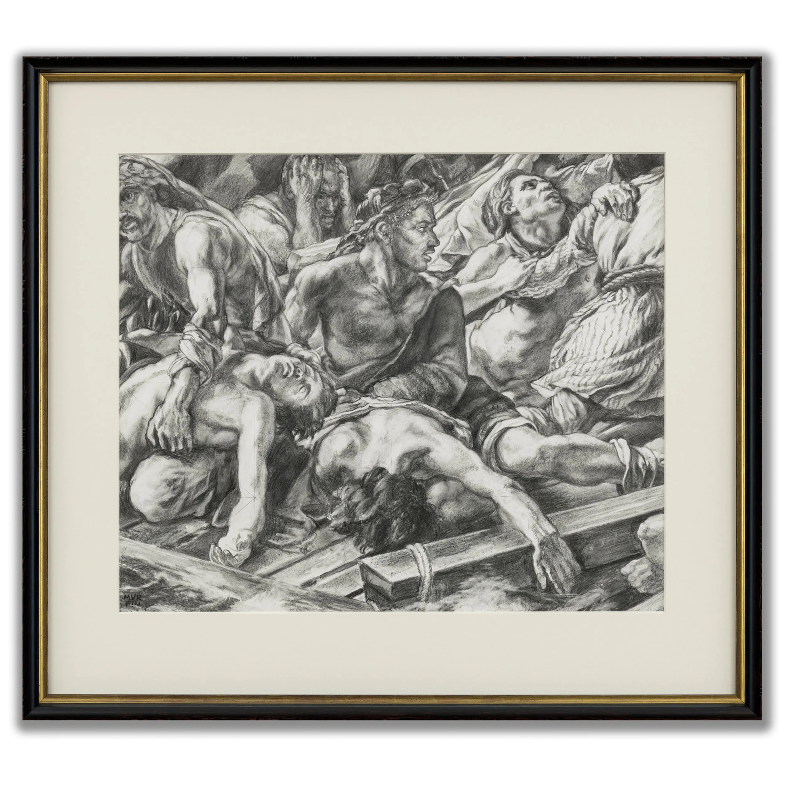 henry-miller-fine-art-male-form-michael-murfin-gericaults-scene-of-schipwreck-pencil-on-paper.jpg
