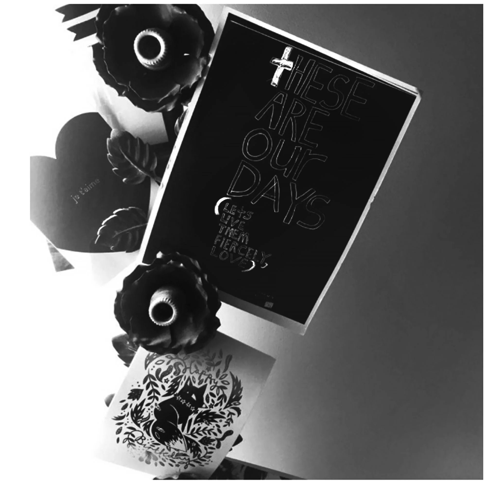 These are our days [let's live them fiercely, love], in situ at F's house [Photo by FL, used with permission]&nbsp;