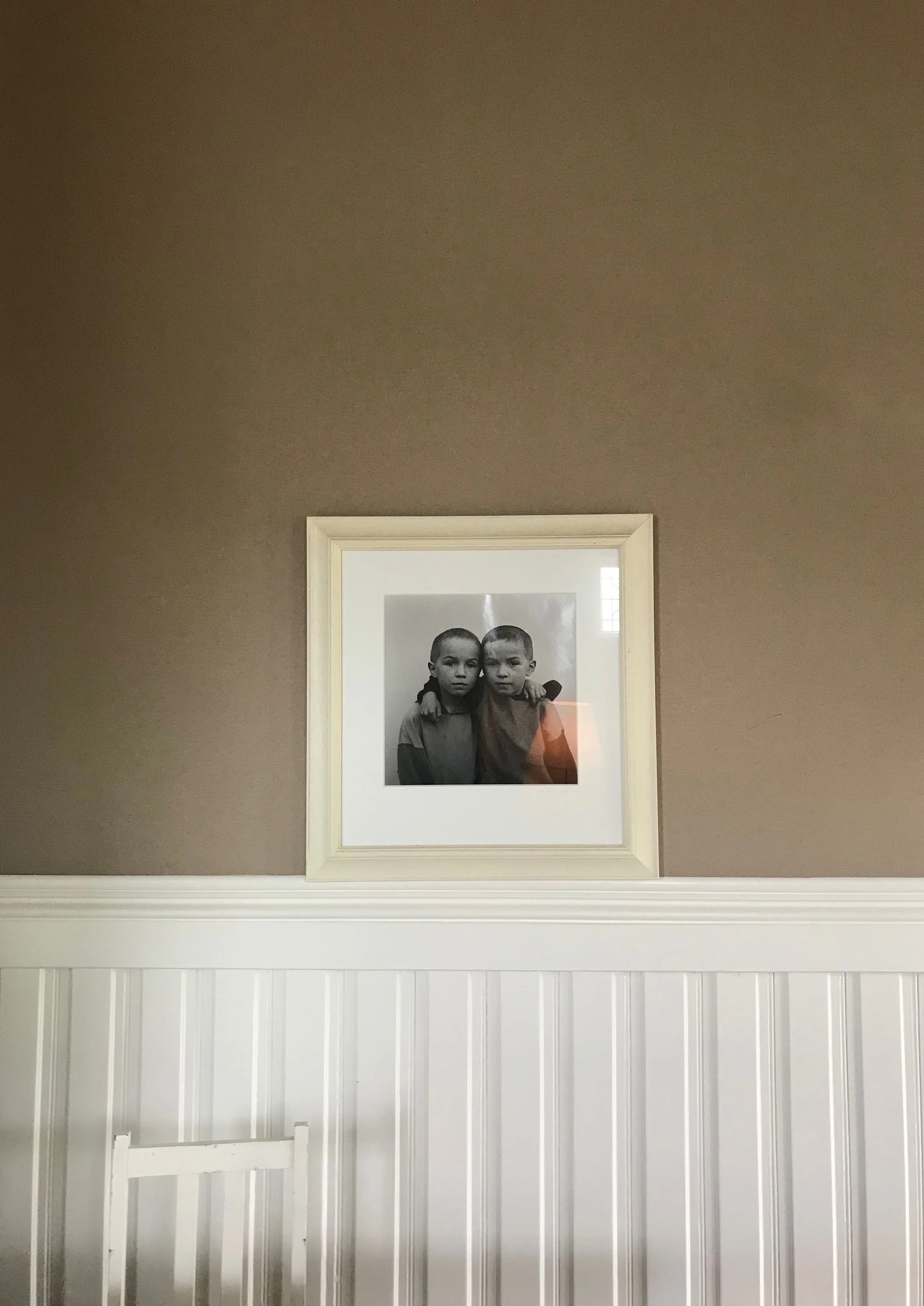 The lovely boys, on my lounge wall.