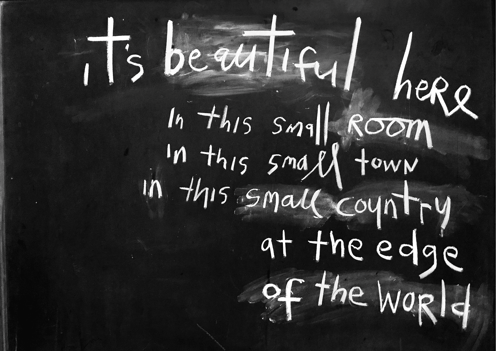 It's beautiful here at the edge, 2018
