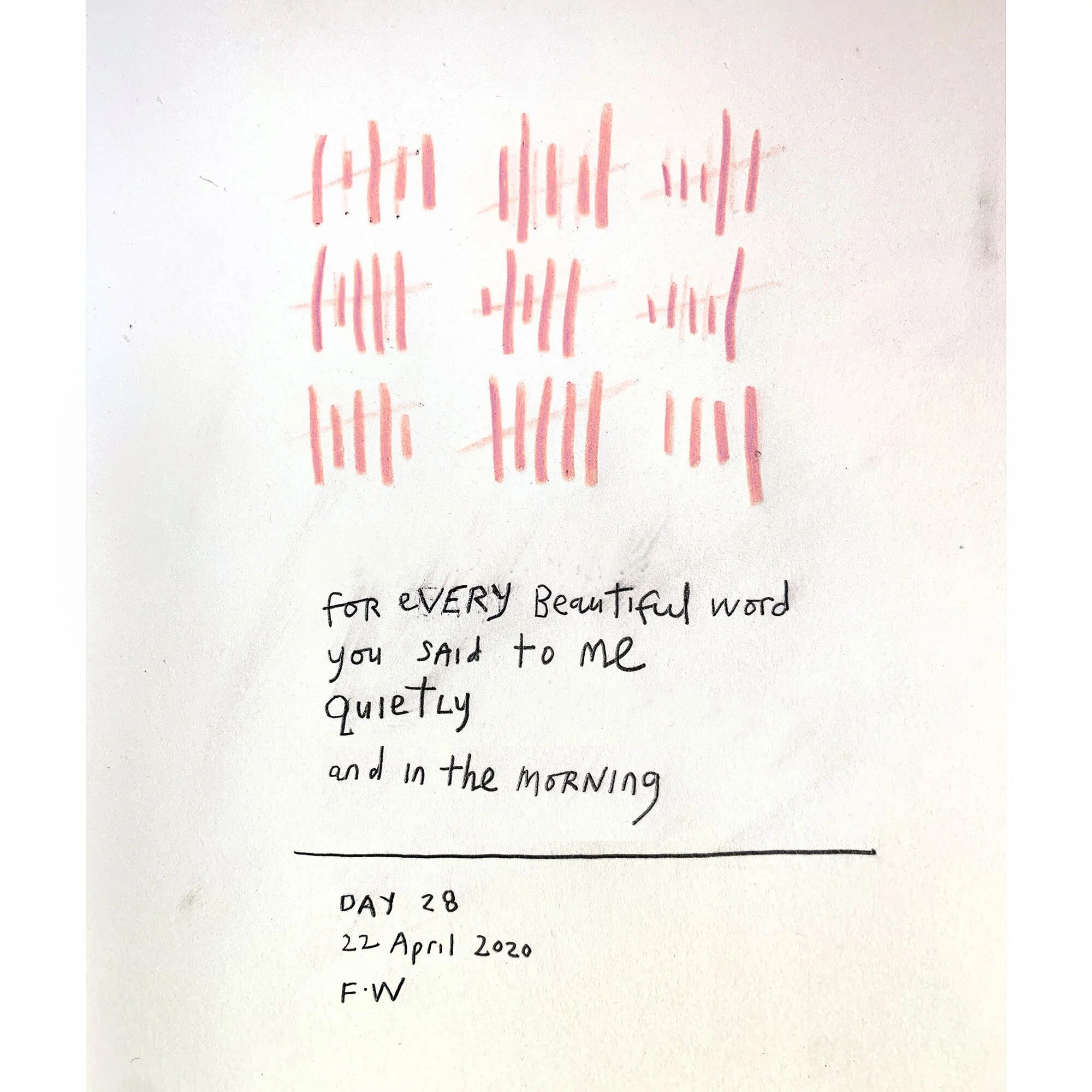 QUIETLY, AND IN THE MORNING // Day 28, 22 April 2020