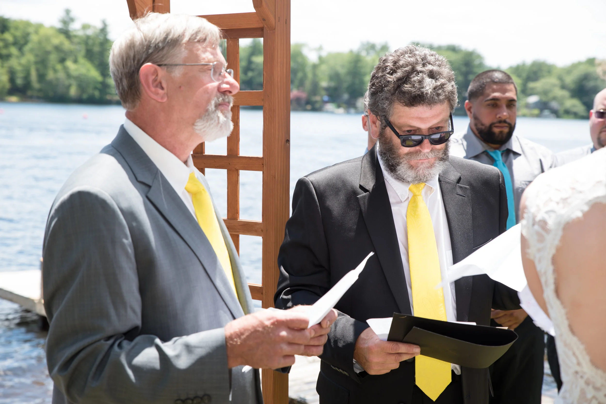 Lisa and Nate, weddings, Fall, Autumn, marriage, nature, October, Brian, Latham, wedding photography, rustic, woodsy, woods, DIY, Connecticut, Massachusetts, lake, sunflower, pond, yellow, simple, gorgeous, bouquet, ceremony