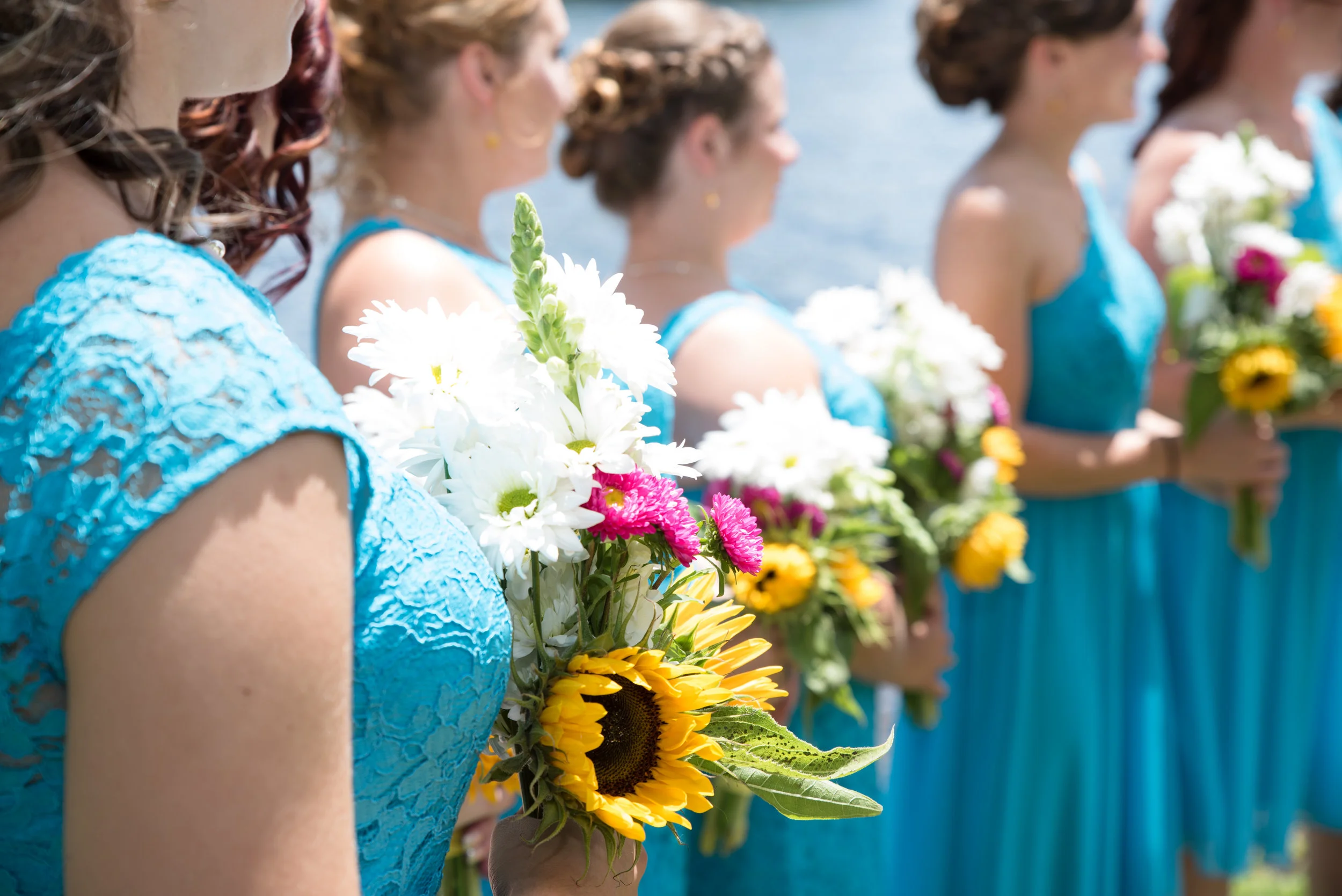 Lisa and Nate, weddings, Fall, Autumn, marriage, nature, October, Brian, Latham, wedding photography, rustic, woodsy, woods, DIY, Connecticut, Massachusetts, lake, sunflower, pond, yellow, simple, gorgeous, bouquet, ceremony, bridesmaids