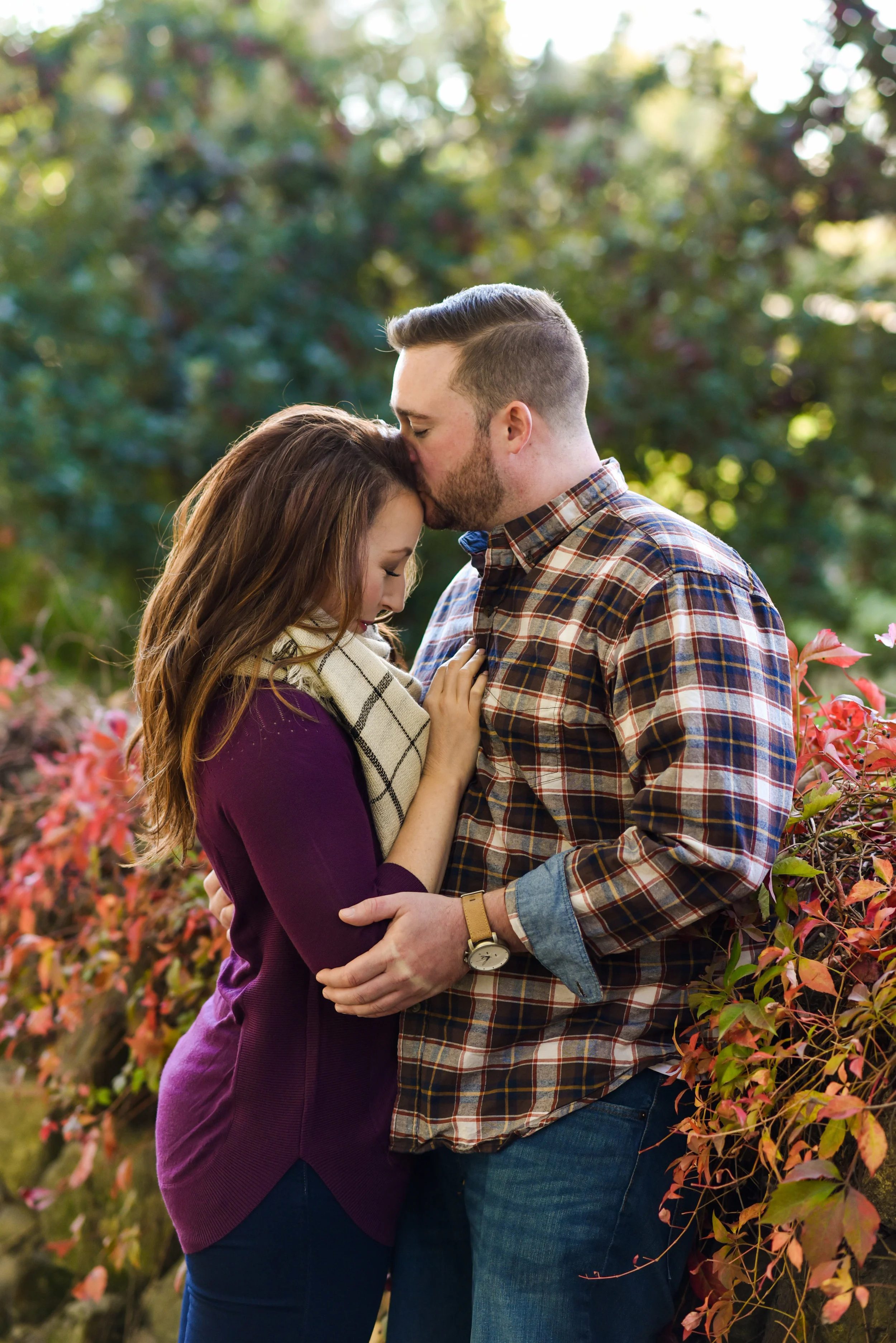 Honey Pot Hill Orchard engagement photos in Stow, MA photographed by Kara Emiy Krantz Photography