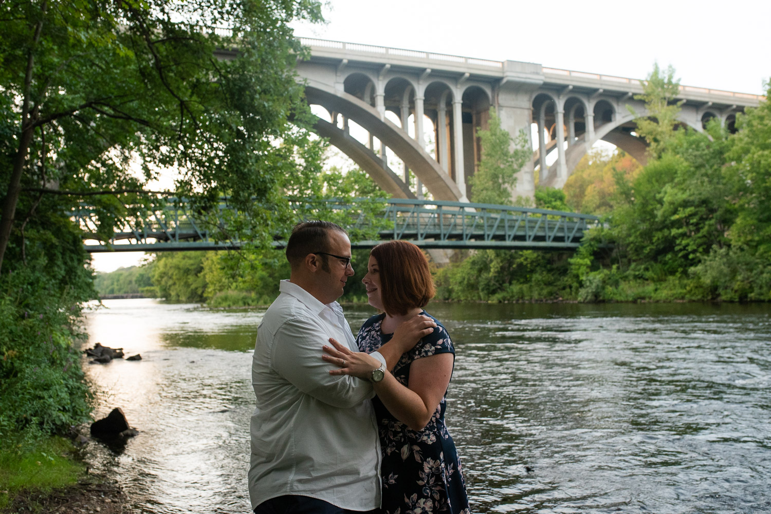Blackstone River State Park engagement photos in Lincoln, RI photographed by Kara Emily Krantz Photography