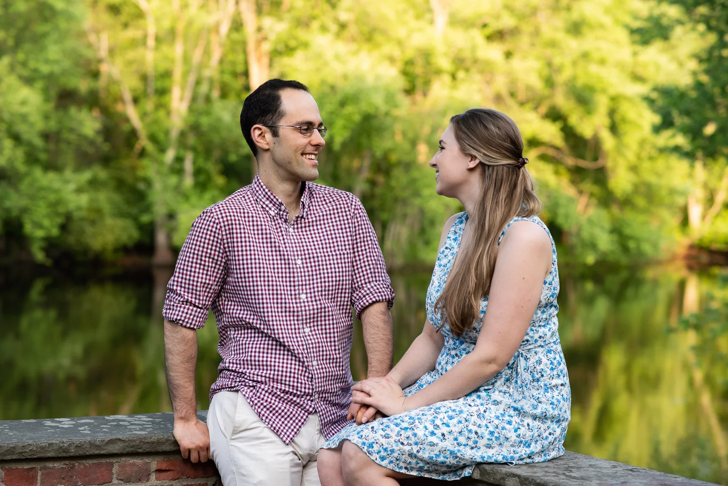 Heather and Chuck engagement at Old North Bridge, Concord, MA photographed by Kara Emily Krantz Photography.