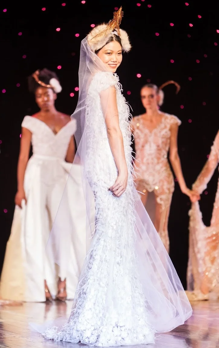 GOWNS BY PEDRAM COUTURE/ MAKE UP AND HATS BY MIDORI TAJIRI BYRD/ photography: chris arvidson
