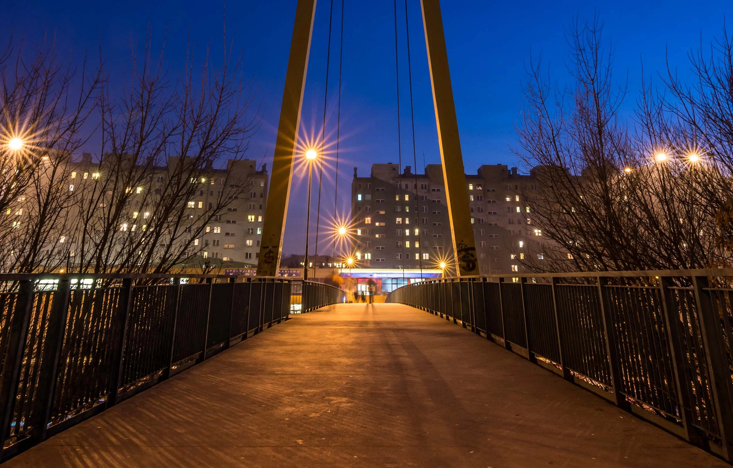 Pedestrian Bridge at Dusk