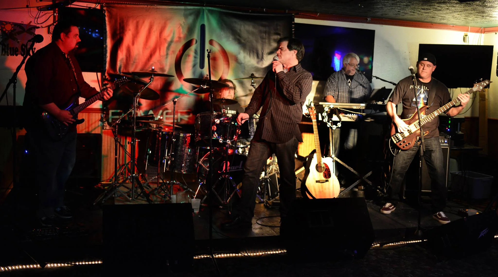 Power Project on stage at Blue Sky Bar & Grille