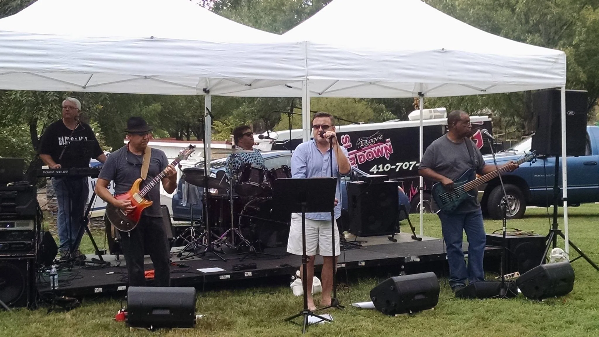 Any The Wiser, sorta on stage at the 4th Annual Wilde Lake Family Picnic, September 17, 2016, at Wilde Lake Park in Columbia, MD. That's me on keyboards, mixing from the stage. Follow Any The Wiser on Facebook . -- Jeremy Crites photo