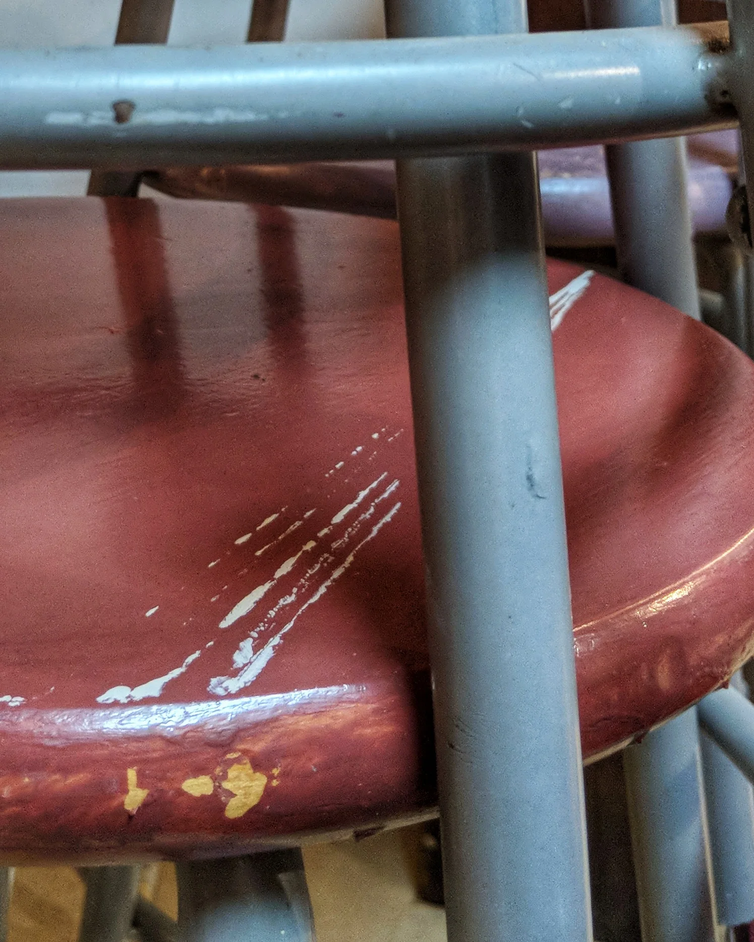 Stools detail, Pixel 2 camera Auto HDR+, cropping and slight adjustments in Google Photos.