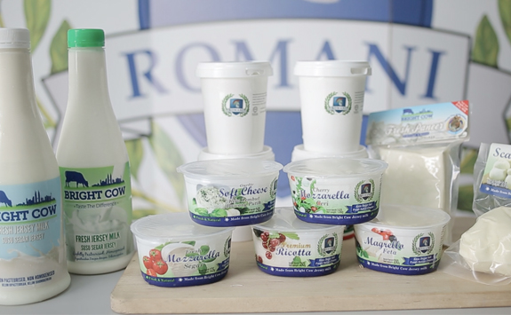 Bright Cow & Romani's product line - picture courtesy of Bright Cow Sdn Bhd