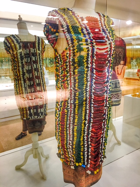 A magnificent beaded ceremonial Iban wedding gown at the Tun Jugah Foundation in Kuching.