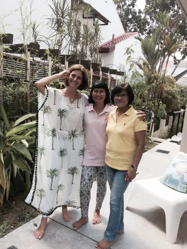 Virginie with her team, Carmen and Lilli. Picture courtesy of Matchali