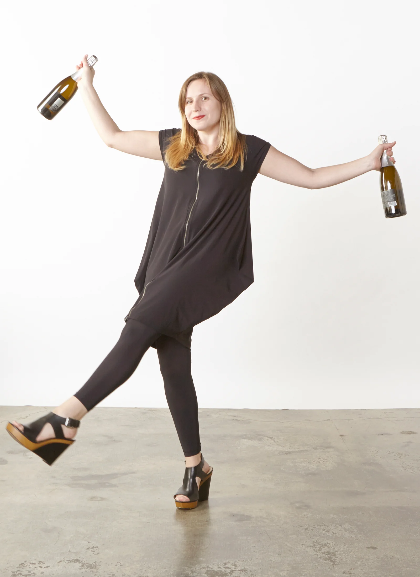 Hayden Tunic, Crop Low Rise Legging in Black Italian Microfiber Jersey