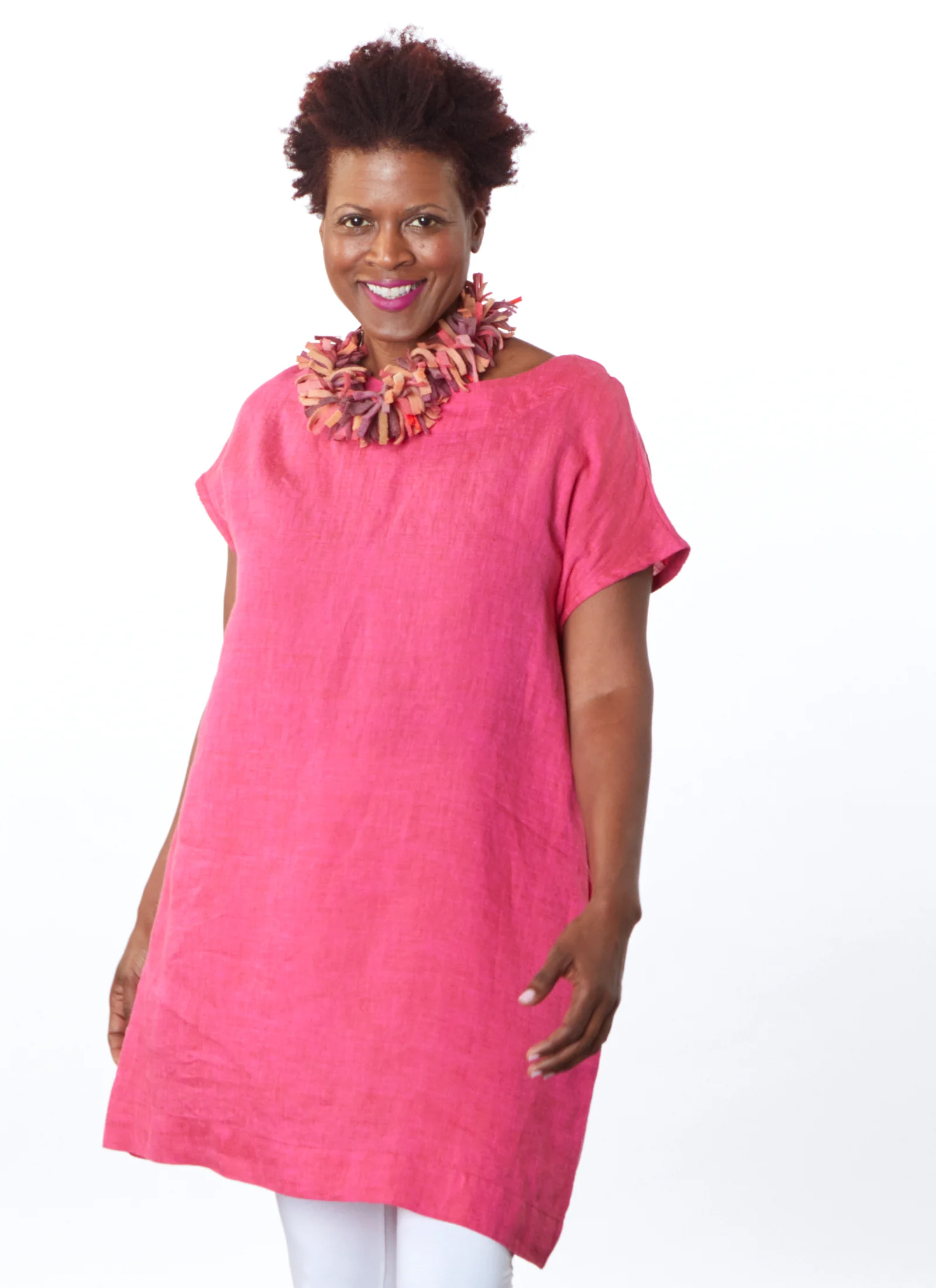 Ansel Tunic in Anacapri Cross Dyed Linen