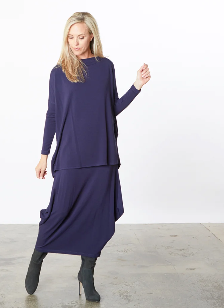 Dimitri Tunic, Hamish Skirt in Estrella Grey Terry