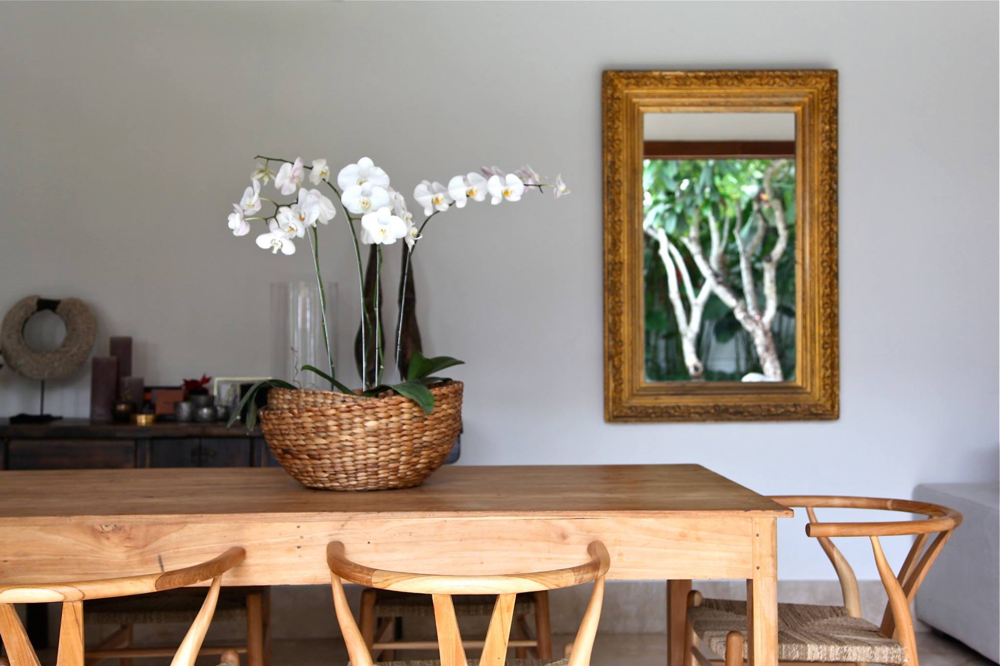 Wooden table and chairs