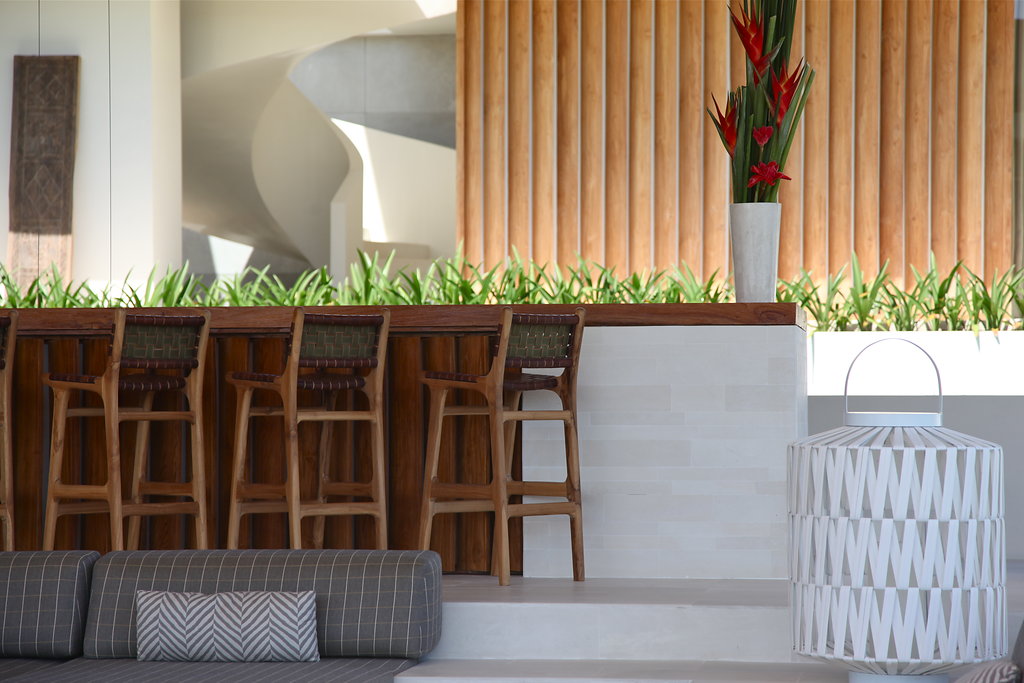 Outdoor dining area in Bali villa