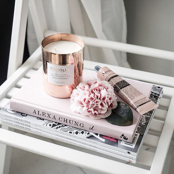 The Cocolux candle sitting pretty in good company.