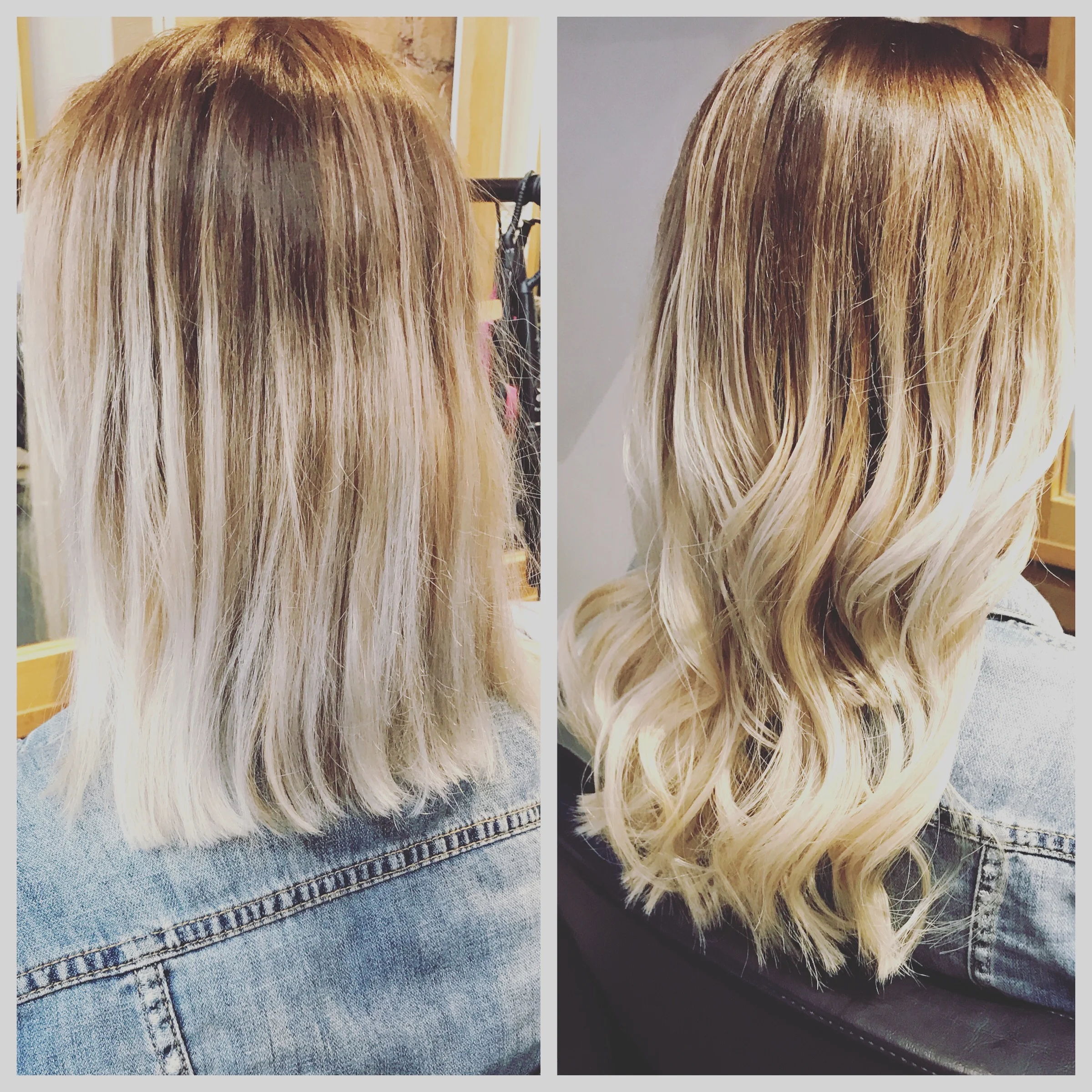 Before and after the transformation.