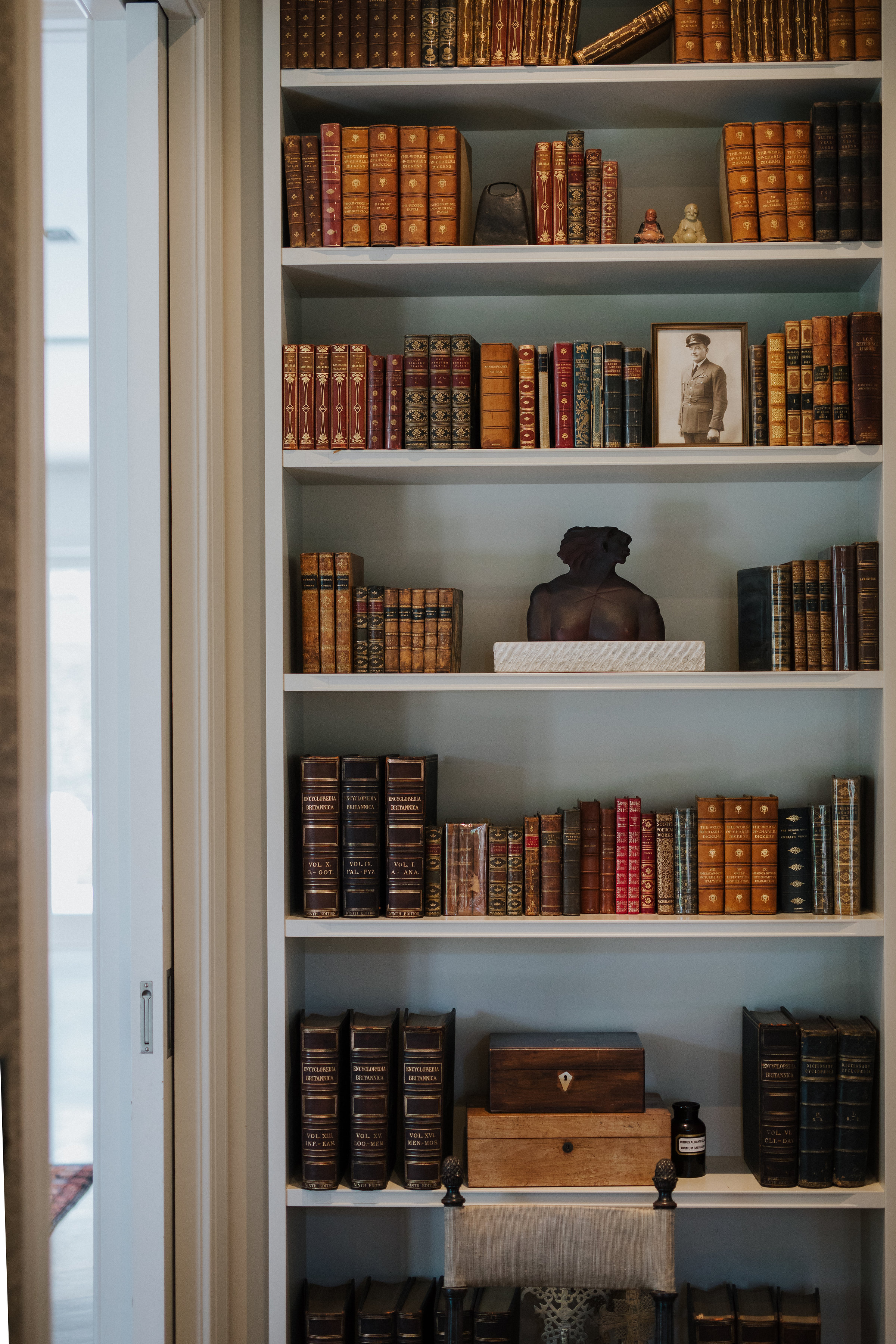 Shelves holding plenty of books like a library 