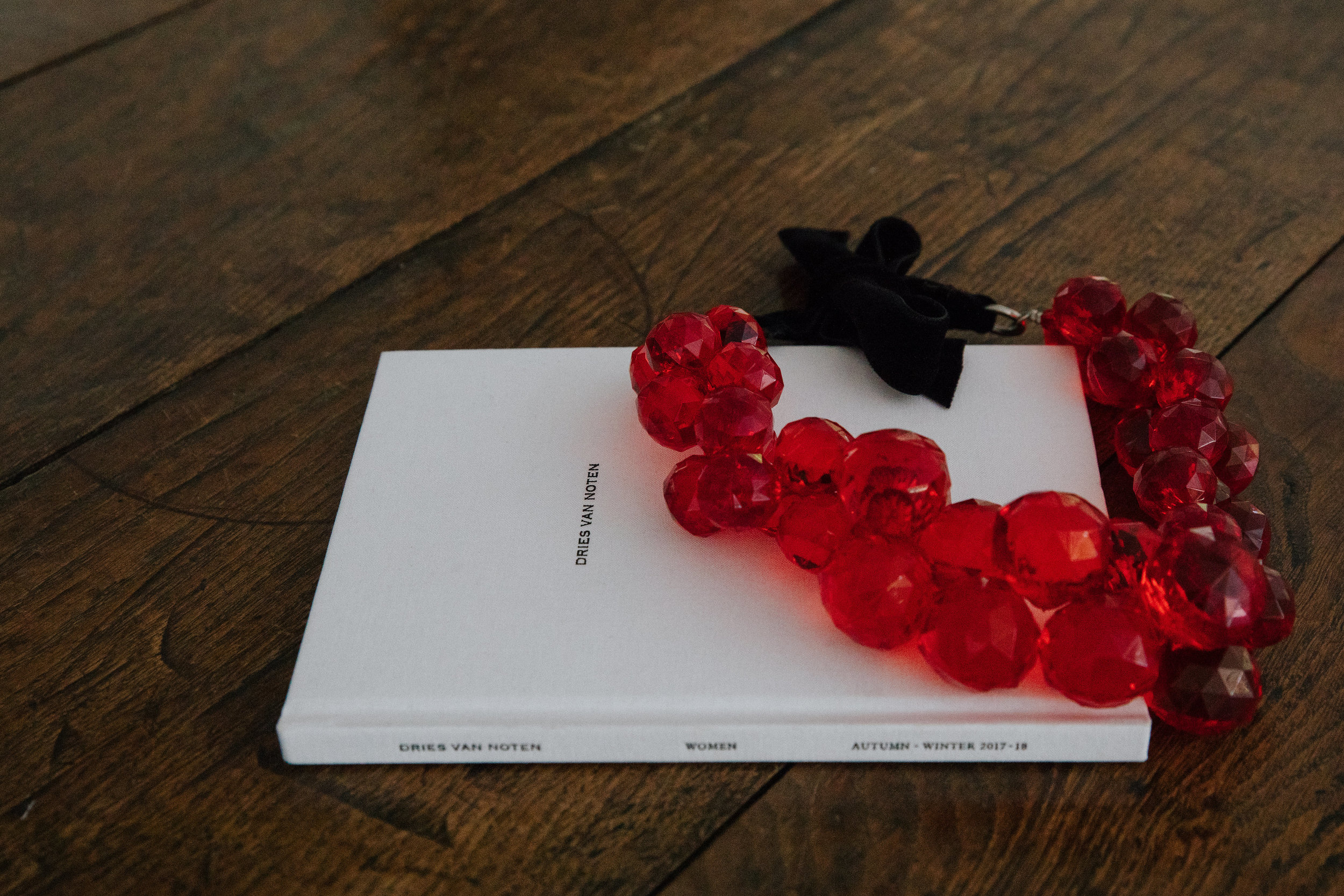 Book on wooden table