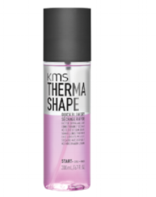KMS Thermashape quick blow dry in a pink and silver bottle with black lid 