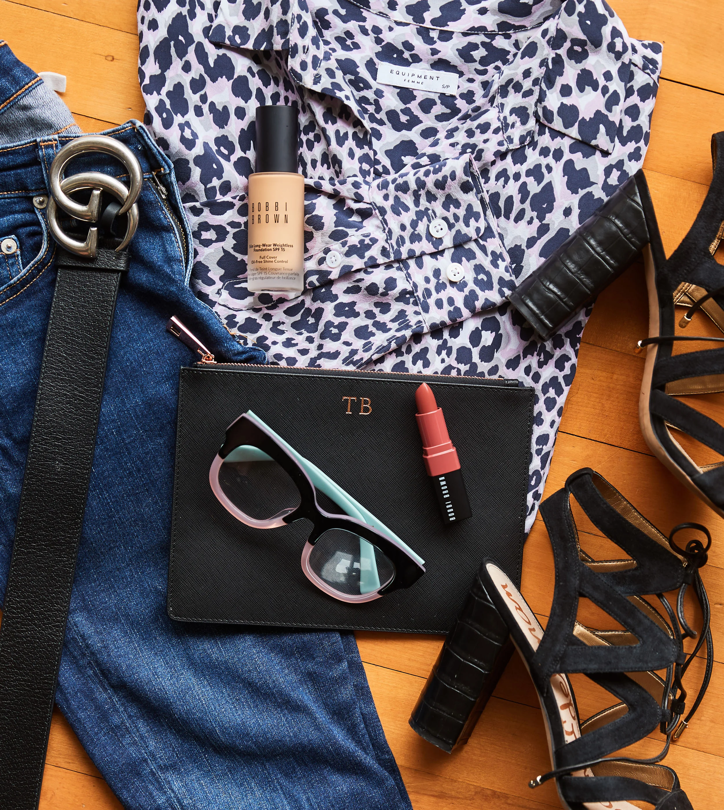 A silk shirt teamed with jeans is my go-to work look right now. It's smart, but casual and takes me from a planning meeting to a product launch with ease.