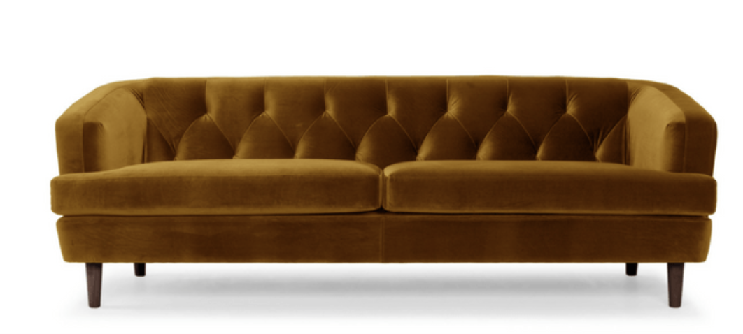 Shut The Front Door Baxter 3 Seater Velvet Sofa