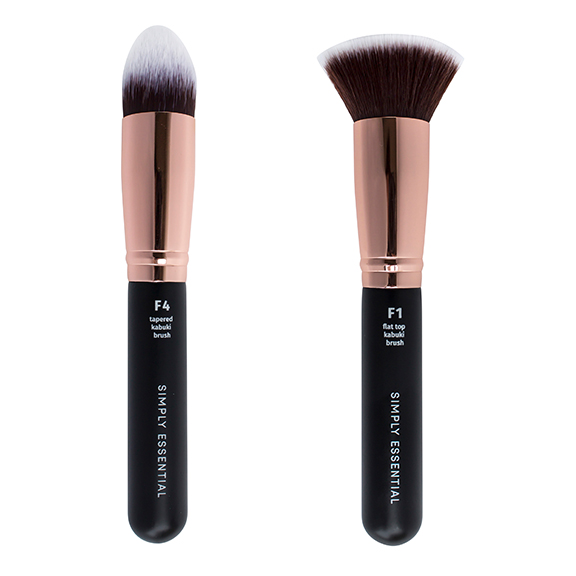 Simply Essential Tapered Kabuki Brush and Simply Essential Flat Top Kabuki Brush