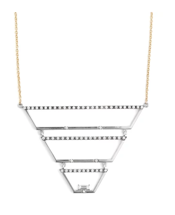 Susan Foster Diamond, white-gold & yellow-gold necklace