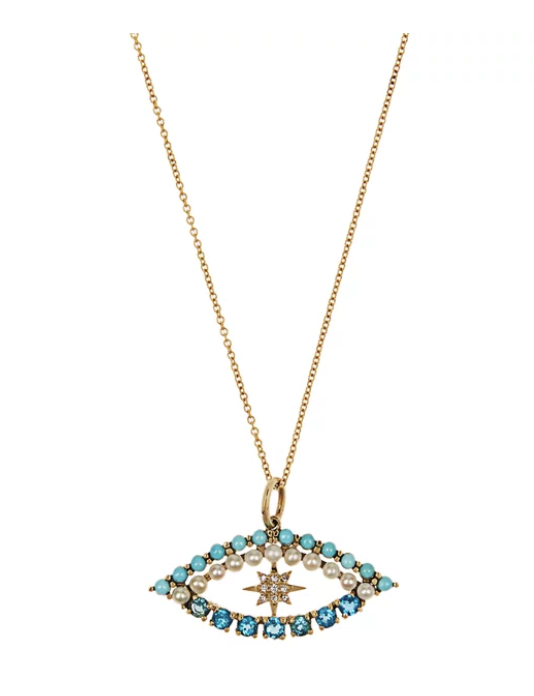 Ileana Makri Diamond, apatite, turquoise & pearl necklace