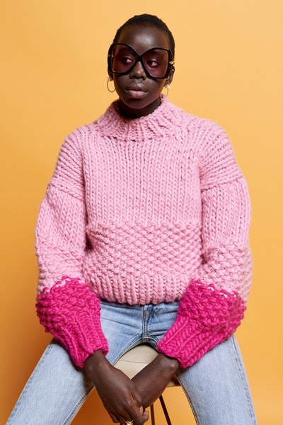 theKnitter X Karen Walker jumper pink