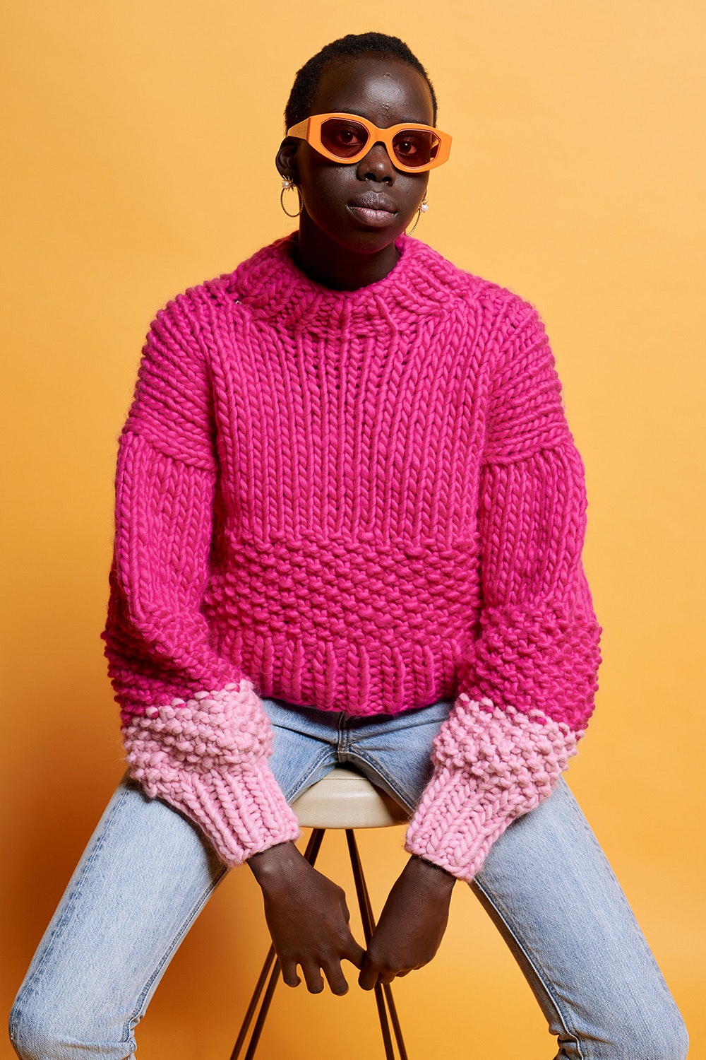 theKnitter X Karen Walker jumper pink